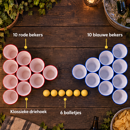 infographic opus55 infographic 2 - Cheqo® Beer Pong Set met 20 Bekers en 6 Balletjes