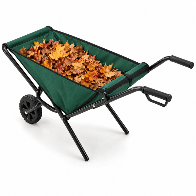 infographic opus55 hoofdafbeelding - Cheqo® Opvouwbare Kruiwagen met Stoffen Bak