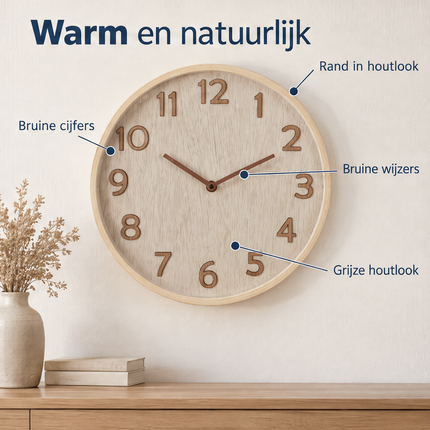 infographic opus55 infographic 6 - Cheqo® Wandklok 40 cm Grijs