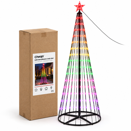 infographic opus55 verpakking - Cheqo® LED Kerstboom 210 cm