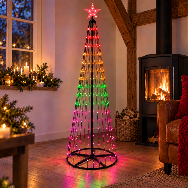 infographic opus55 hoofdafbeelding - Cheqo® LED Kerstboom 150 cm