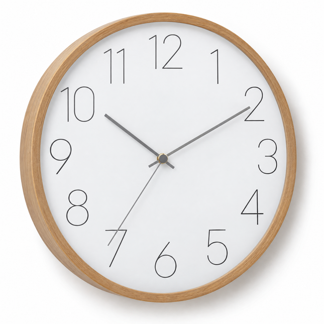 infographic opus55 hoofdafbeelding - Cheqo® Wandklok 30 cm Wit
