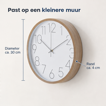 infographic opus55 infographic 3 - Cheqo® Wandklok 30 cm Wit