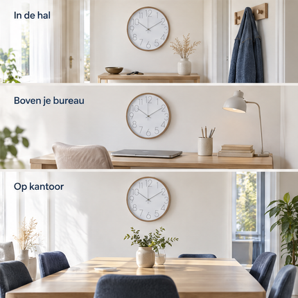 infographic opus55 infographic 6 - Cheqo® Wandklok 30 cm Wit