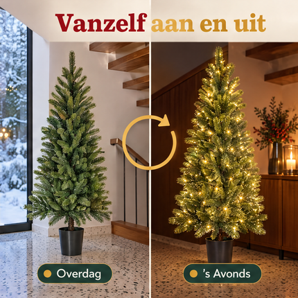 infographic opus55 infographic 3 - Cheqo® Kunstkerstboom met Verlichting 120 cm Groen