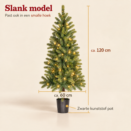infographic opus55 infographic 5 - Cheqo® Kunstkerstboom met Verlichting 120 cm Groen