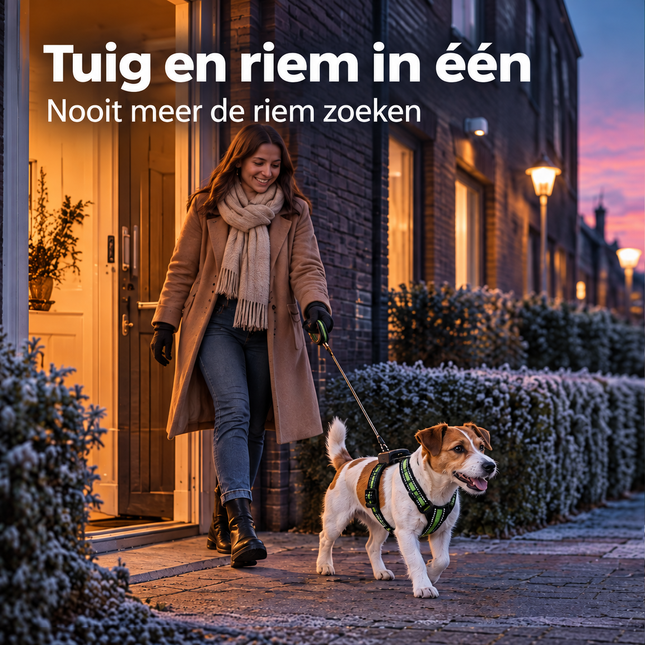 infographic opus55 infographic 1 - Cheqo® Hondentuig Maat S met Ingebouwde Intrekbare Hondenriem