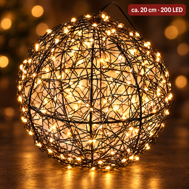 infographic opus55 hoofdafbeelding - Cheqo® Lichtbol 20 cm Metaal