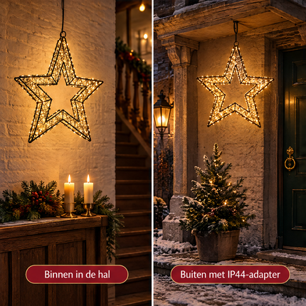 infographic opus55 infographic 4 - Cheqo® Verlichte Kerstster 40 cm Zwart Metaal