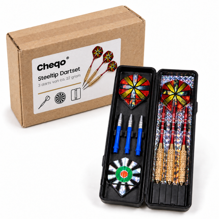 infographic opus55 verpakking - Cheqo® Dartpijlen Set van 3