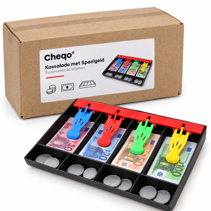 infographic opus55 verpakking - Cheqo® Euro Speelgeld met Kassalade