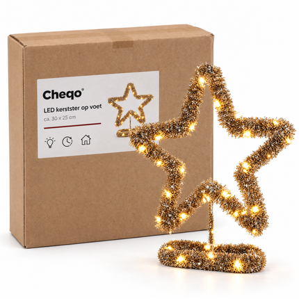infographic opus55 verpakking - Cheqo® LED Kerstster met Kerstlampjes