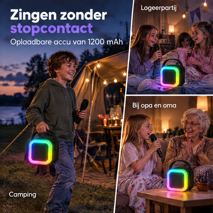 infographic opus55 infographic 5 - Cheqo® Karaoke Set met 2 Draadloze Microfoons