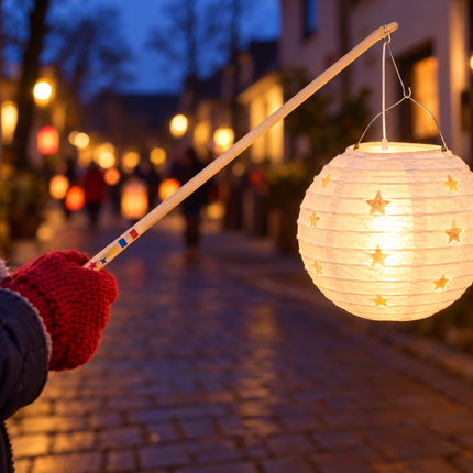 infographic opus55 hoofdafbeelding - Cheqo® Houten Lampionstokje met LED Lichtje en Haak