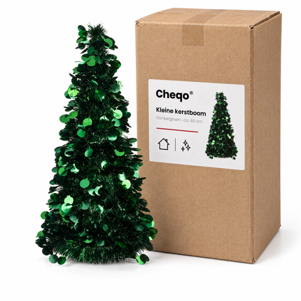 infographic opus55 verpakking - Cheqo® Kleine Kerstboom Donkergroen