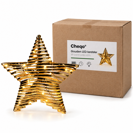 infographic opus55 verpakking - Cheqo® Verlichte Kerstster Goud