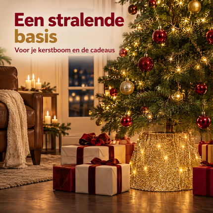 infographic opus55 infographic 1 - Cheqo® Kerstboomrok Goud met LED Verlichting en Timer