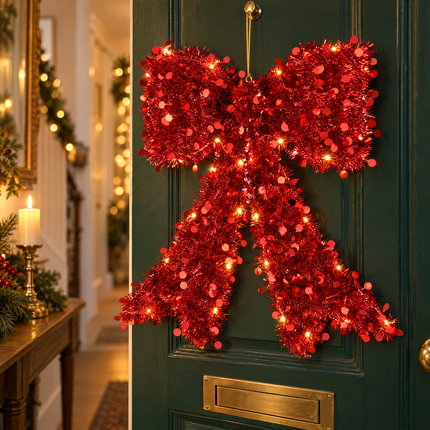 infographic opus55 hoofdafbeelding - Cheqo® Kerststrik Rood met LED Verlichting