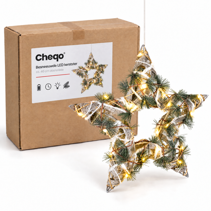 infographic opus55 verpakking - Cheqo® Groene Kerstster met Verlichting