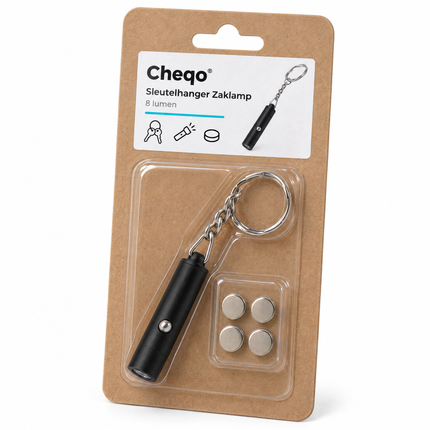 infographic opus55 verpakking - Cheqo® Sleutelhanger Zaklamp