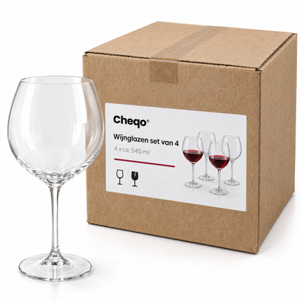 infographic opus55 verpakking - Cheqo® Wijnglazen Set van 4