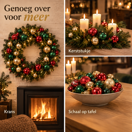infographic opus55 infographic 5 - Cheqo® Kerstballen Set van 100 Rood Groen en Goud