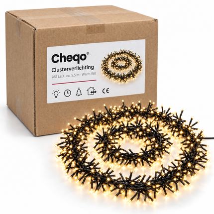 infographic opus55 verpakking - Cheqo® Clusterverlichting 768 LED