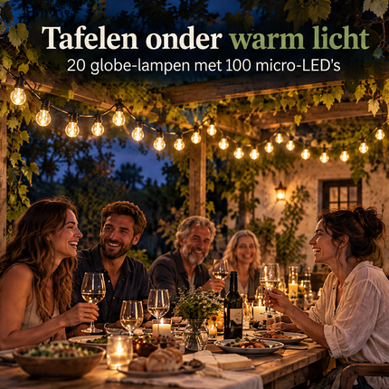 infographic opus55 niet geselecteerd (vervangen door nieuw raster: toonde 21 lampen aan het snoer (product heeft 20)) - Cheqo® Feestverlichting Warm Wit