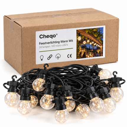 infographic opus55 verpakking - Cheqo® Feestverlichting Warm Wit