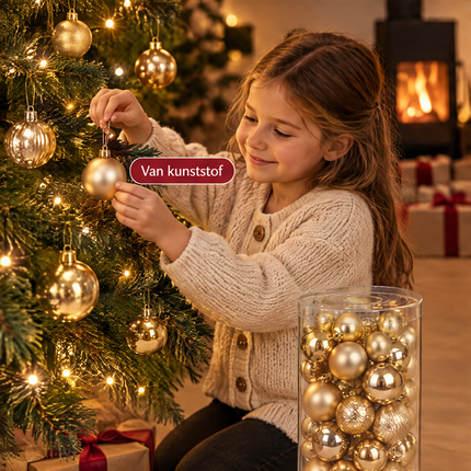 infographic opus55 infographic 5 - Cheqo® Kerstballen Set van 100 Goud