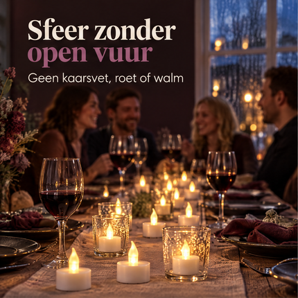 infographic opus55 infographic 1 - Cheqo® LED Theelichtjes op Batterij Set van 24 met Opbergbox