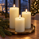 infographic opus55 hoofdafbeelding - Cheqo® LED Kaarsen Ivoor Set van 3 met Afstandsbediening en Timer