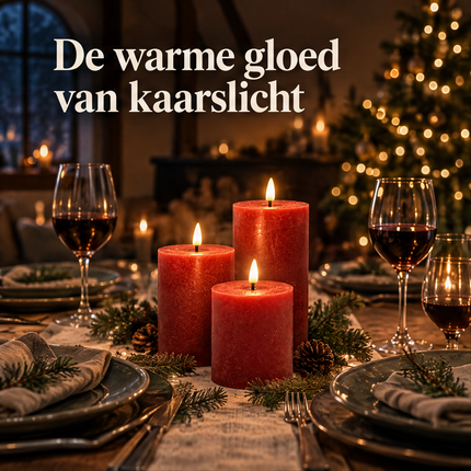 infographic opus55 infographic 1 - Cheqo® LED Kaarsen Rood Set van 3 met Afstandsbediening en Timer