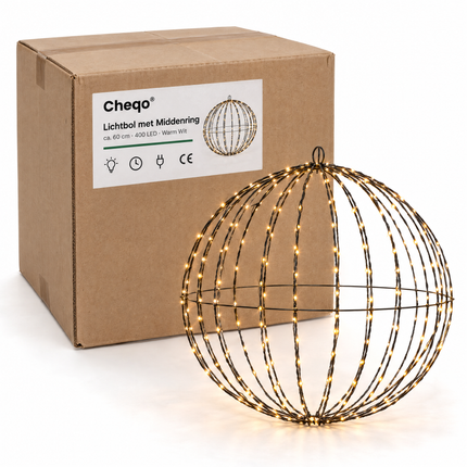 infographic opus55 verpakking - Cheqo® Lichtbol 60 cm met Middenring