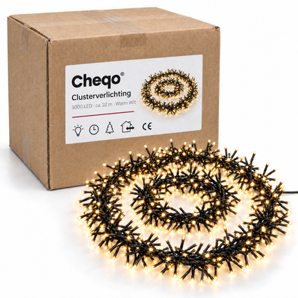 infographic opus55 verpakking - Cheqo® Clusterverlichting 3000 LED