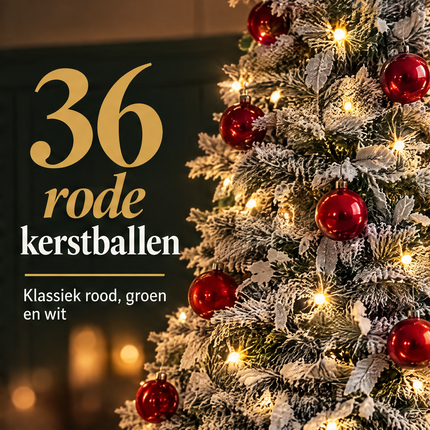 infographic opus55 infographic 2 - Cheqo® Kunstkerstboom 180 cm met Sneeuw, Kerstballen en LED Verlichting