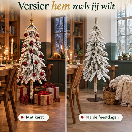 infographic opus55 infographic 5 - Cheqo® Kunstkerstboom 120 cm met Sneeuw zonder Verlichting