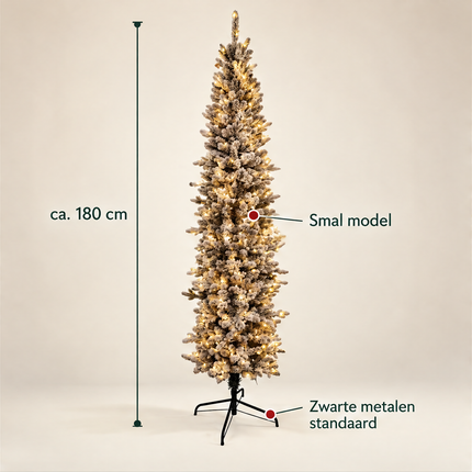infographic opus55 infographic 2 - Cheqo® Kunstkerstboom 180 cm met Sneeuw en LED Verlichting