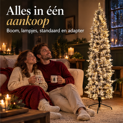 infographic opus55 infographic 6 - Cheqo® Kunstkerstboom 180 cm met Sneeuw en LED Verlichting