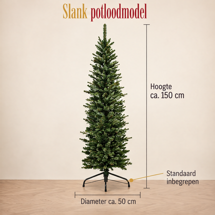 infographic opus55 infographic 3 - Cheqo® Kunstkerstboom 150 cm Groen zonder Verlichting