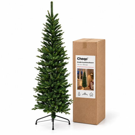infographic opus55 verpakking - Cheqo® Kunstkerstboom 150 cm Groen zonder Verlichting