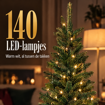 infographic opus55 infographic 2 - Cheqo® Kunstkerstboom 150 cm Groen met LED Verlichting