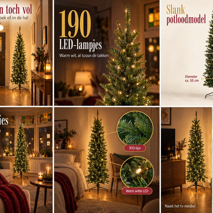infographic opus55 rasteroverzicht grid_v1.png - Cheqo® Kunstkerstboom 180 cm Groen met LED Verlichting