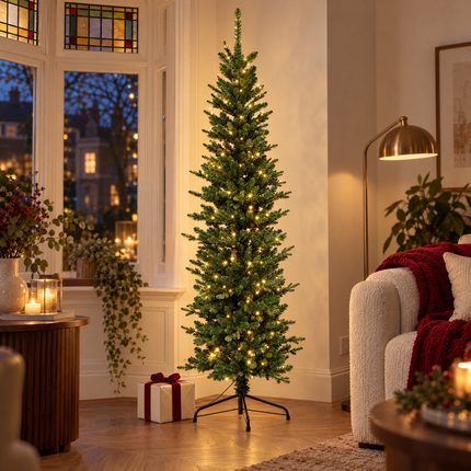 infographic opus55 hoofdafbeelding - Cheqo® Kunstkerstboom 180 cm Groen met LED Verlichting