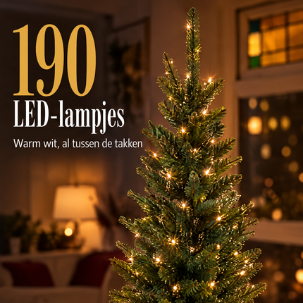 infographic opus55 infographic 2 - Cheqo® Kunstkerstboom 180 cm Groen met LED Verlichting