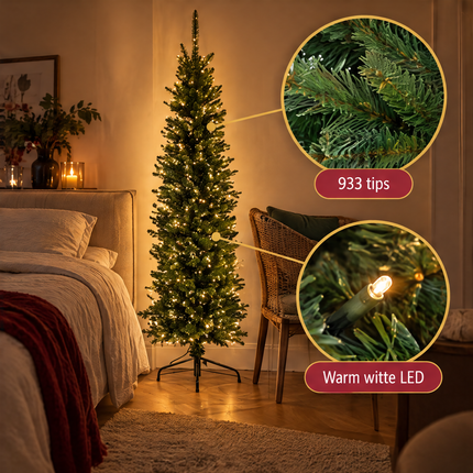 infographic opus55 infographic 5 - Cheqo® Kunstkerstboom 180 cm Groen met LED Verlichting