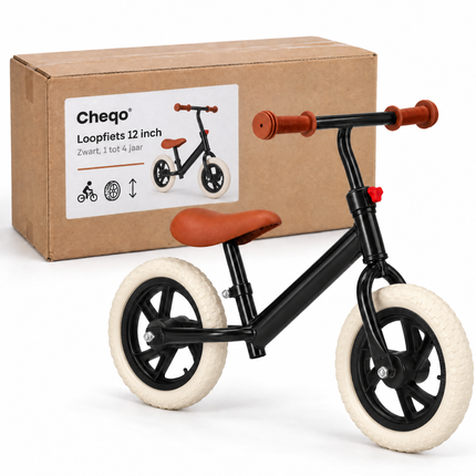 infographic opus55 verpakking - Cheqo® Loopfiets Zwart