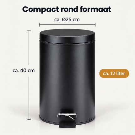 infographic opus55 infographic 3 - Cheqo® Pedaalemmer 12 Liter Mat Zwart