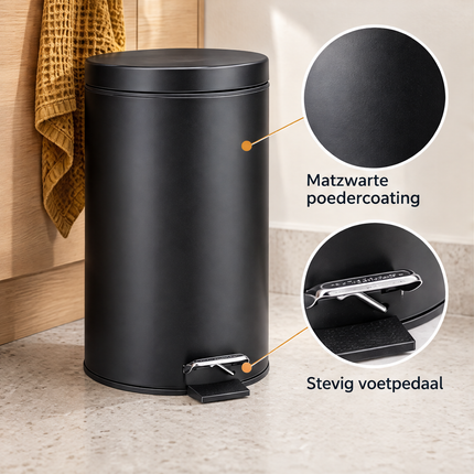 infographic opus55 infographic 4 - Cheqo® Pedaalemmer 12 Liter Mat Zwart