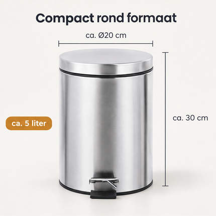 infographic opus55 infographic 3 - Cheqo® Pedaalemmer 5 Liter RVS
